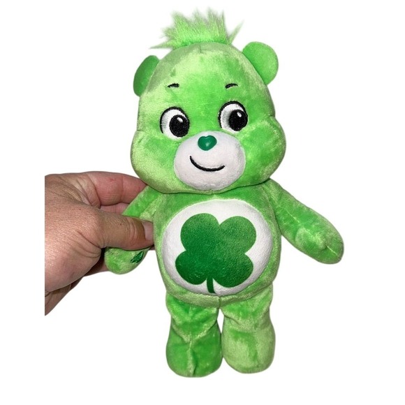 Care Bears Good Luck Bear 9" Plush Toy Green 2020 Collectible 4 leaf clover - Picture 1 of 9